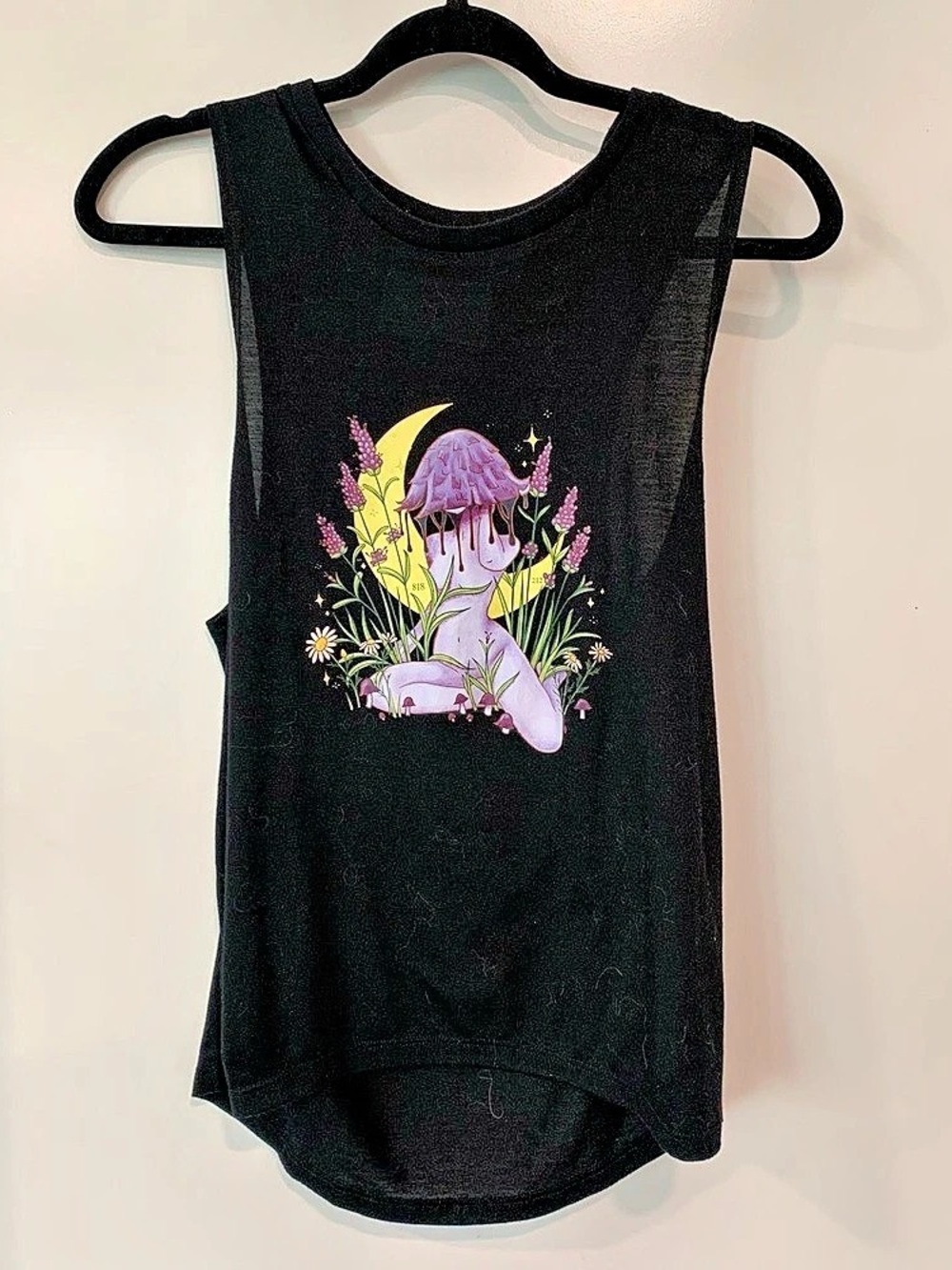 Ka Studio Designs Graphic Black Tank Top